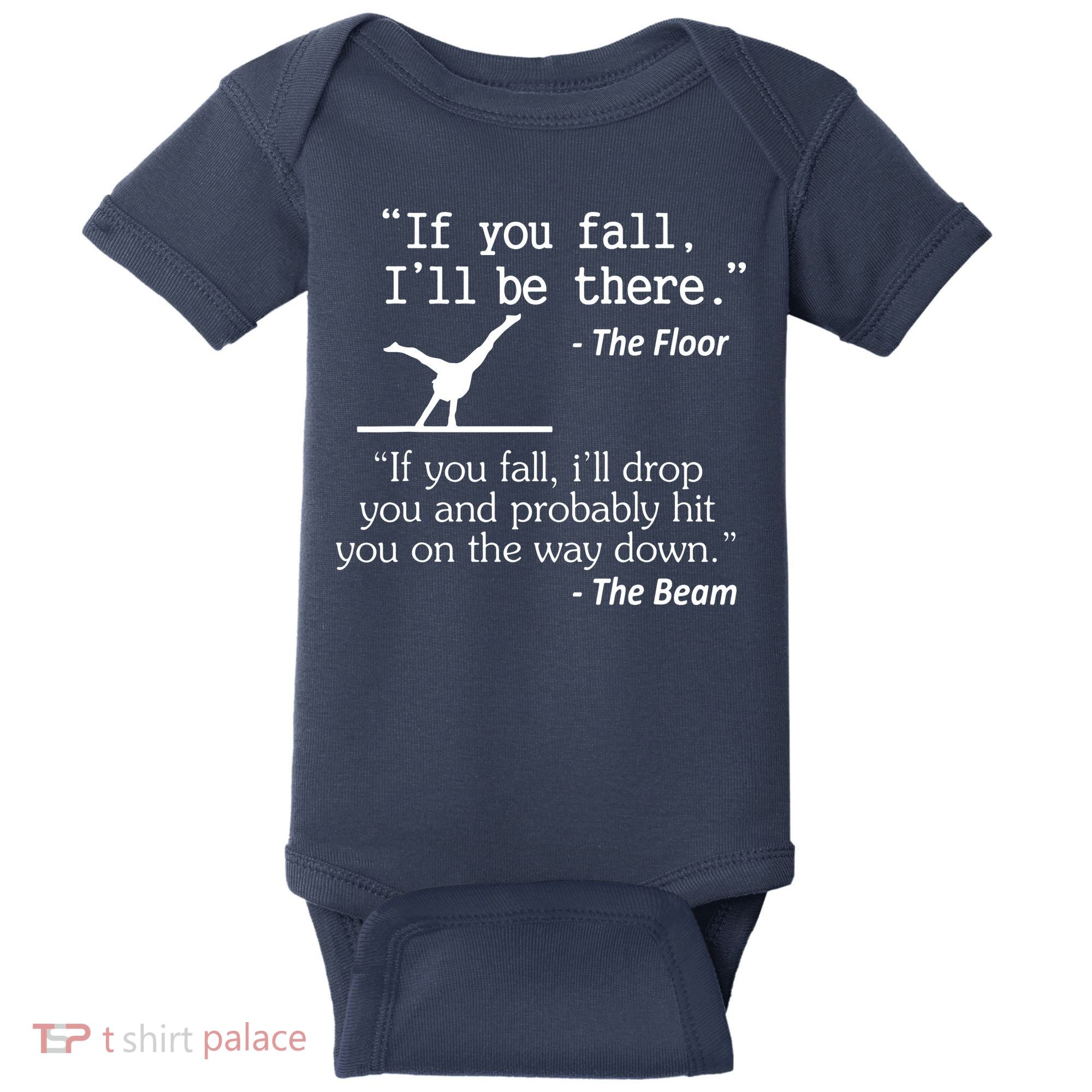 Girl Boy Funny Gymnastics Floor Sayings Gift Baby Bodysuit