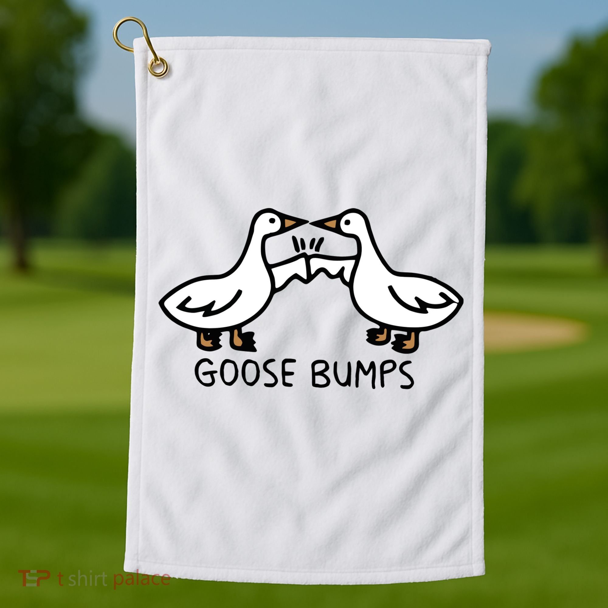 Goose Bump funny animal lover Golf Towel