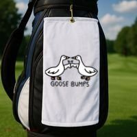 Goose Bump funny animal lover Golf Towel thumb 2