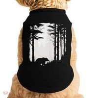 Graphic Bear Forest Wildlife Silhouette Mist Wilderness Doggie Tank thumb 0