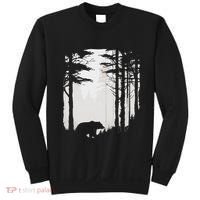 Graphic Bear Forest Wildlife Silhouette Mist Wilderness Sweatshirt thumb 0