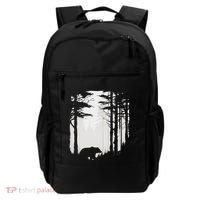 Graphic Bear Forest Wildlife Silhouette Mist Wilderness Backpack thumb 0
