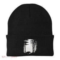 Graphic Bear Forest Wildlife Silhouette Mist Wilderness Beanie thumb 0