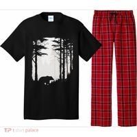 Graphic Bear Forest Wildlife Silhouette Mist Wilderness Pajama Set thumb 0