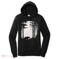 Graphic Bear Forest Wildlife Silhouette Mist Wilderness Women's Hoodie thumb 0