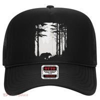 Graphic Bear Forest Wildlife Silhouette Mist Wilderness Hat thumb 0