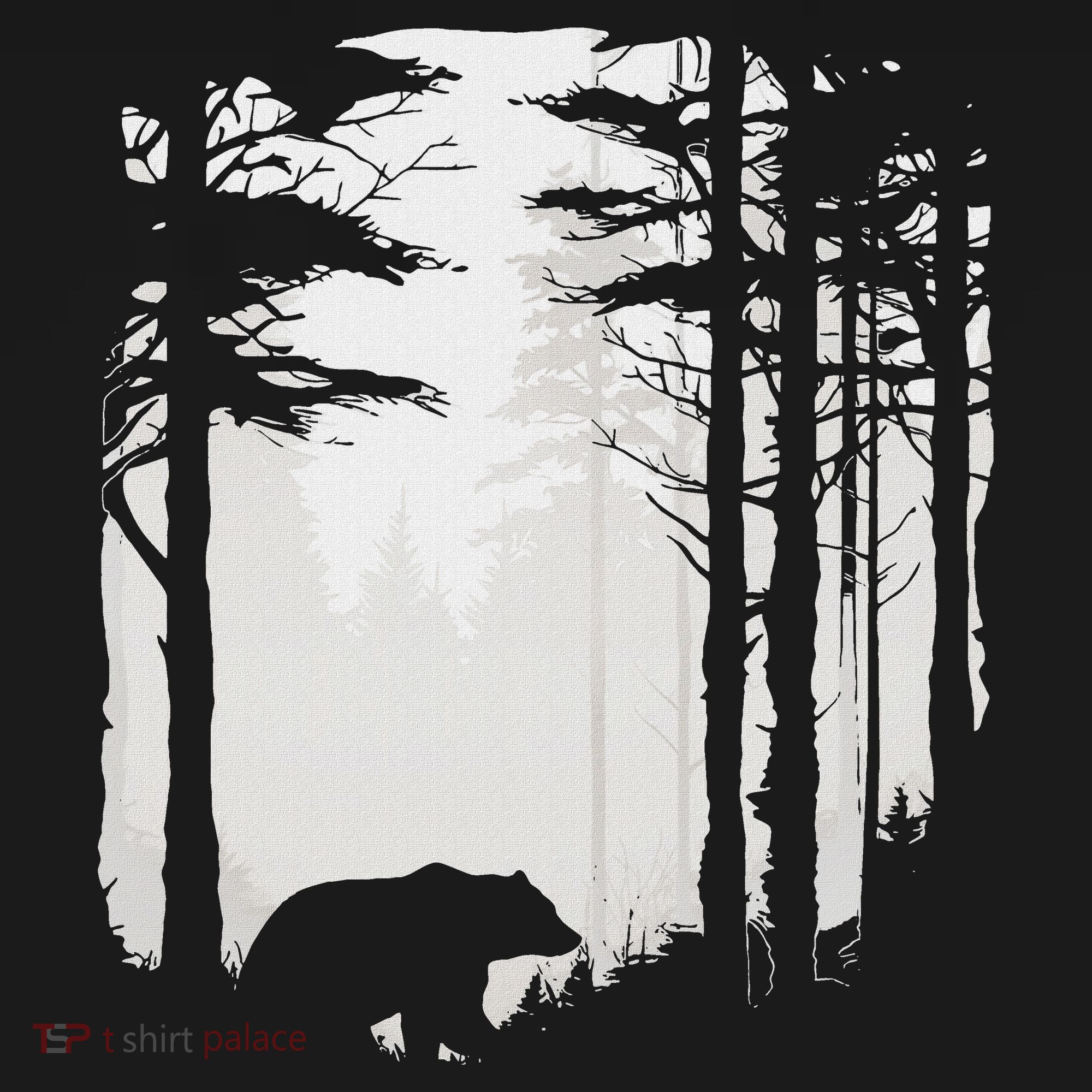 Graphic Bear Forest Wildlife Silhouette Mist Wilderness Visor