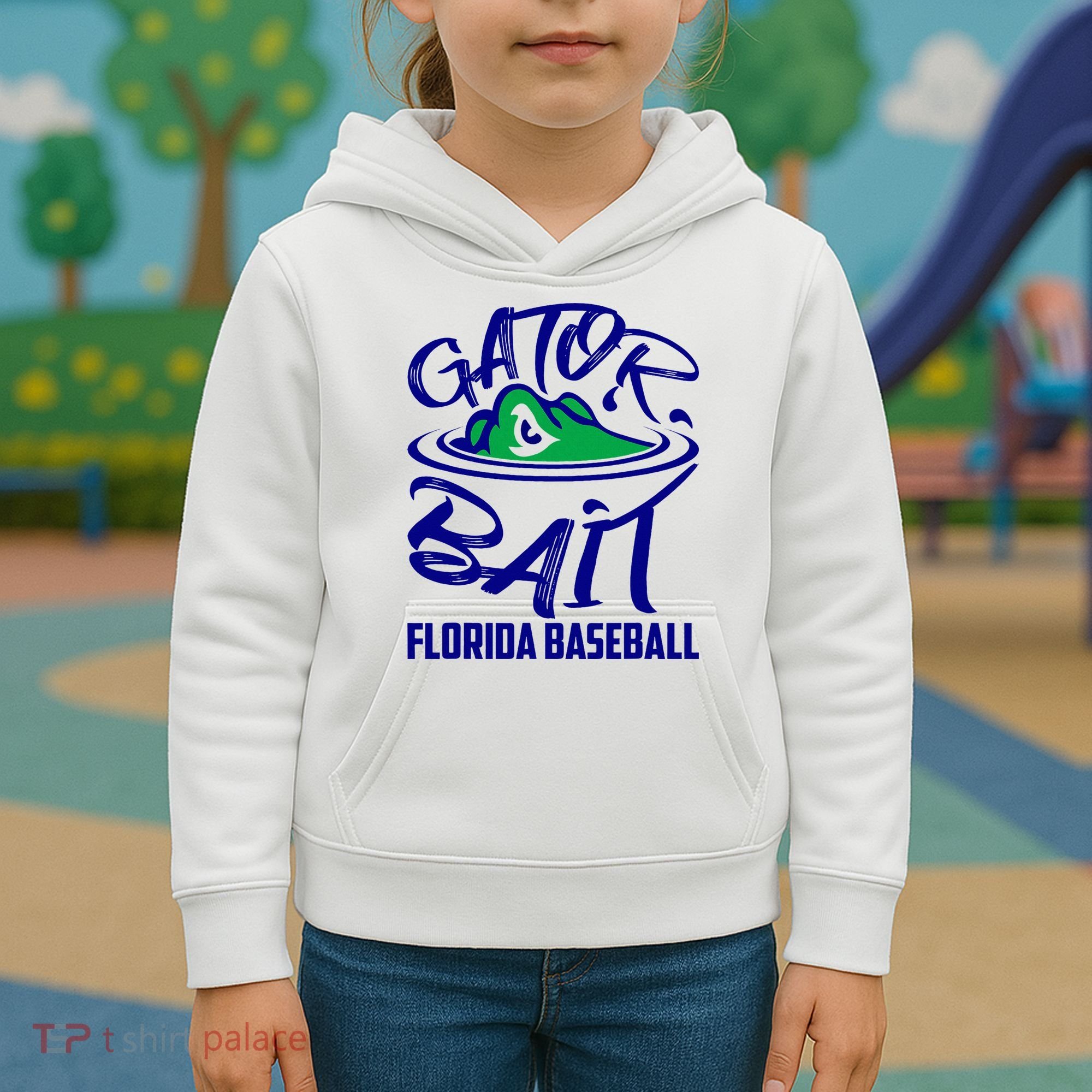 Gator Baseball Florida Baseball Kids Hoodie