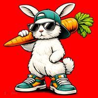 Gangster Bunny Santa Hat thumb 1
