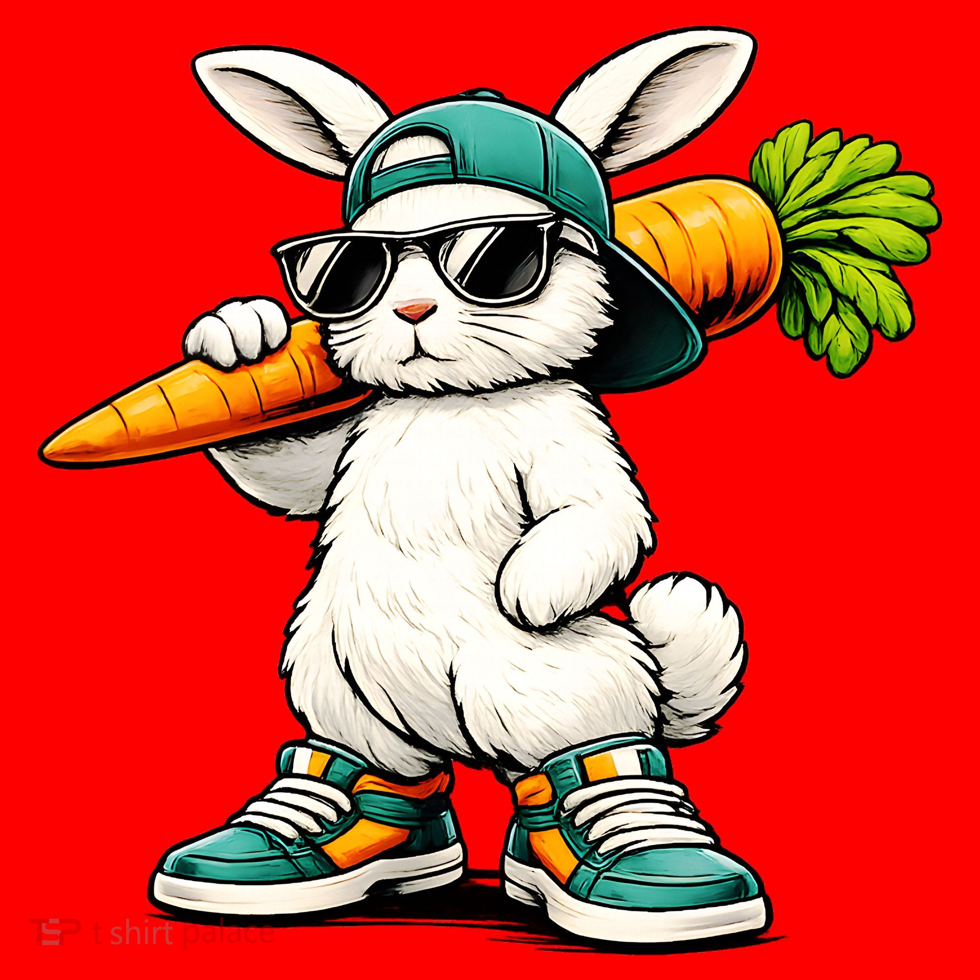 Gangster Bunny Santa Hat