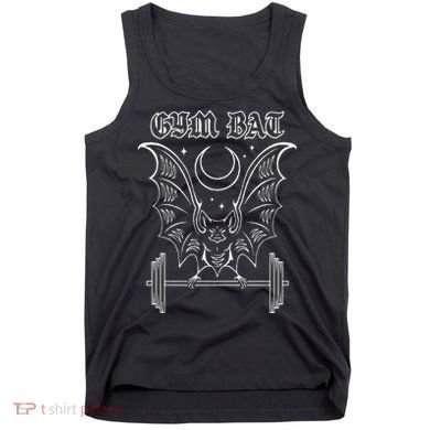 Gym Bat Gothlete Workout Vampire Bat And Moon Healthy Goth Tank Top