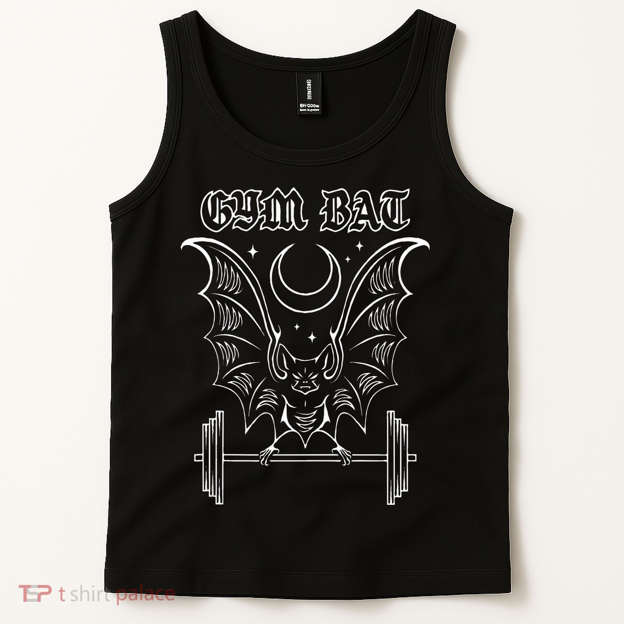Gym Bat Gothlete Workout Vampire Bat And Moon Healthy Goth Tank Top