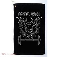 Gym Bat Gothlete Workout Vampire Bat And Moon Healthy Goth Golf Towel thumb 0