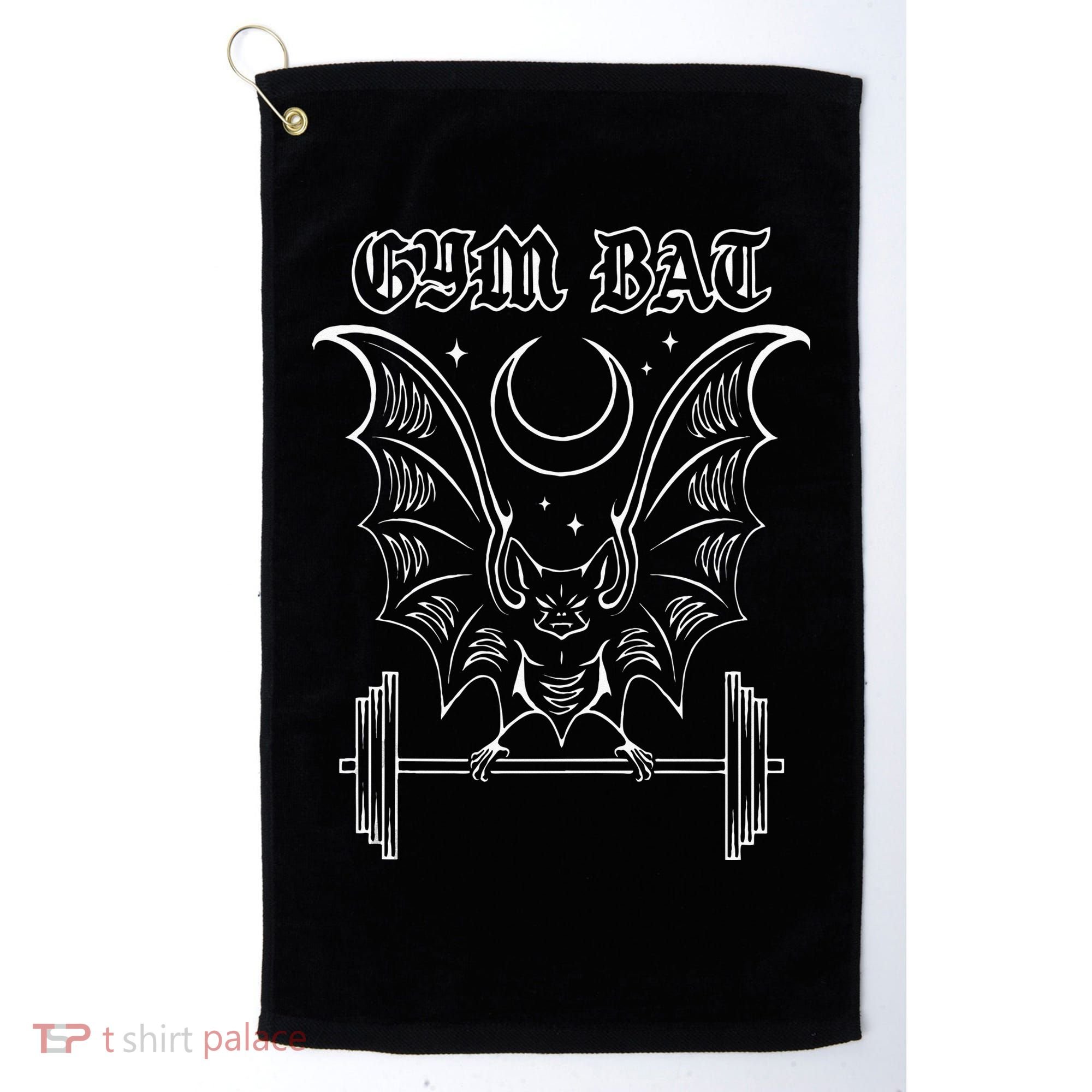 Gym Bat Gothlete Workout Vampire Bat And Moon Healthy Goth Golf Towel