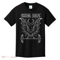 Gym Bat Gothlete Workout Vampire Bat And Moon Healthy Goth Kids T-Shirt thumb 0