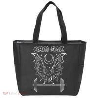 Gym Bat Gothlete Workout Vampire Bat And Moon Healthy Goth Tote Bag thumb 0