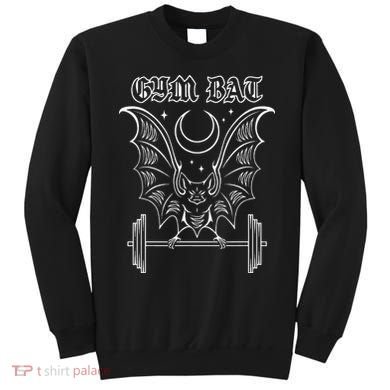 Gym Bat Gothlete Workout Vampire Bat And Moon Healthy Goth Sweatshirt