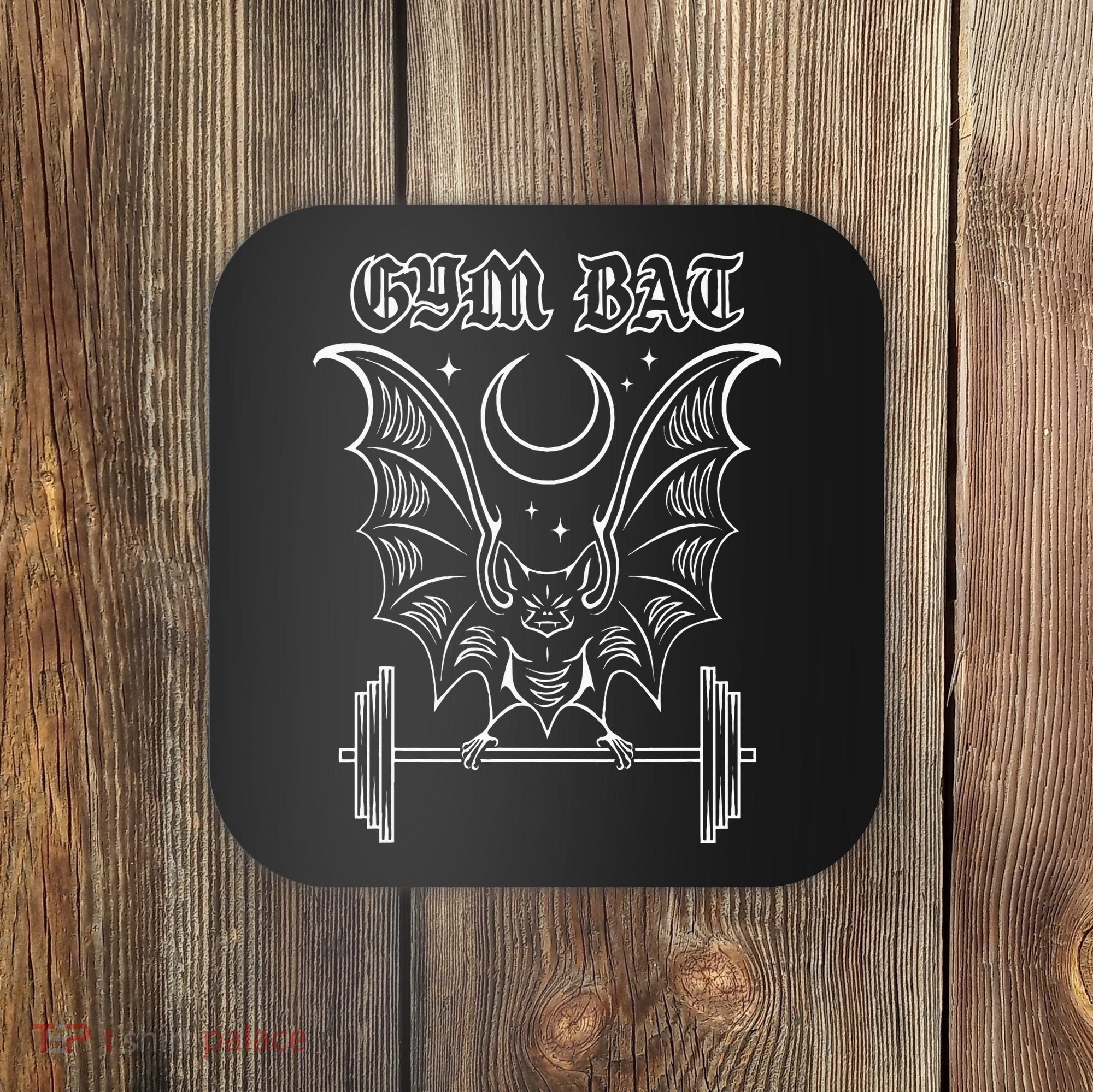 Gym Bat Gothlete Workout Vampire Bat And Moon Healthy Goth Coaster