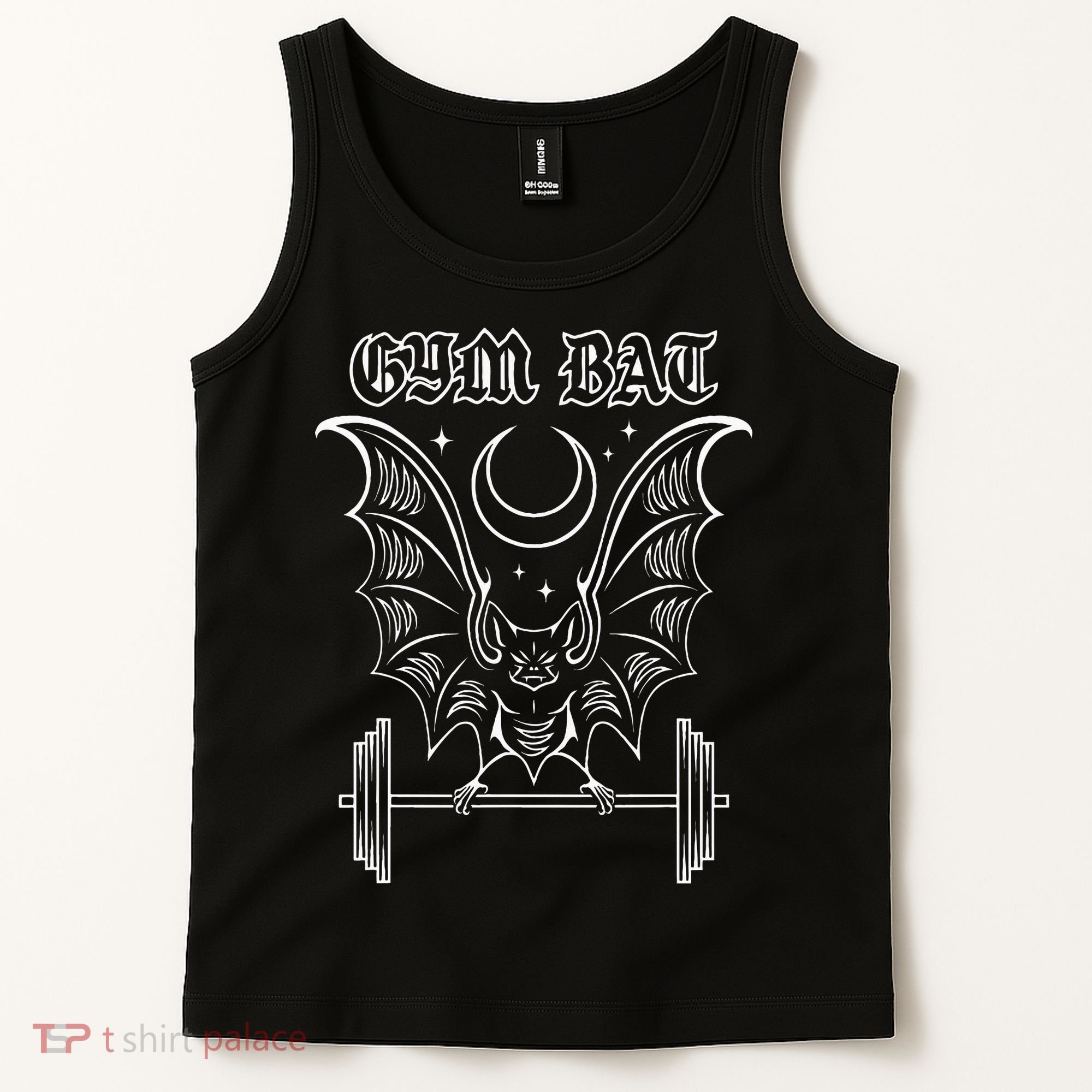 Gym Bat Gothlete Workout Vampire Bat And Moon Healthy Goth Tank Top