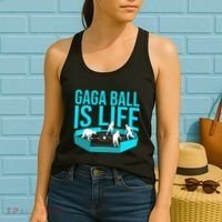 Gaga Ball Gift Cool Dodgeball Ball Is Life Soccer Women's Tank Top thumb 2