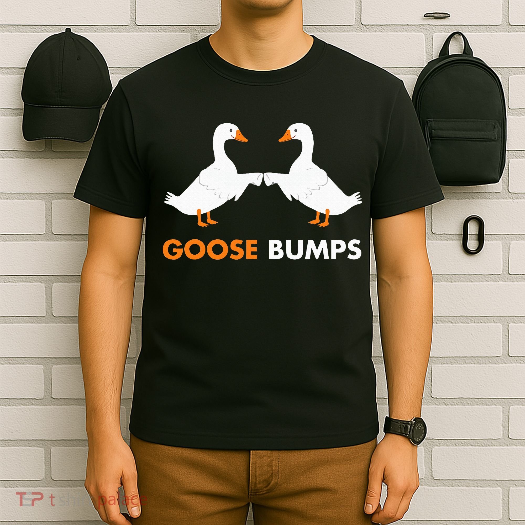 Goose Bumps Goosebumps Funny Geese Fist Bump Pun T-Shirt