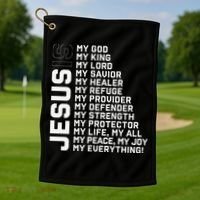 God Believer Gift Jesus Christian Lord Jesus Definition Golf Towel thumb 1