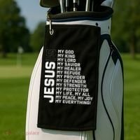 God Believer Gift Jesus Christian Lord Jesus Definition Golf Towel thumb 2