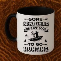 Gone Bowfishing Gift Bowfisher Hunting Tee Hunter Gift Coffee Mug thumb 2