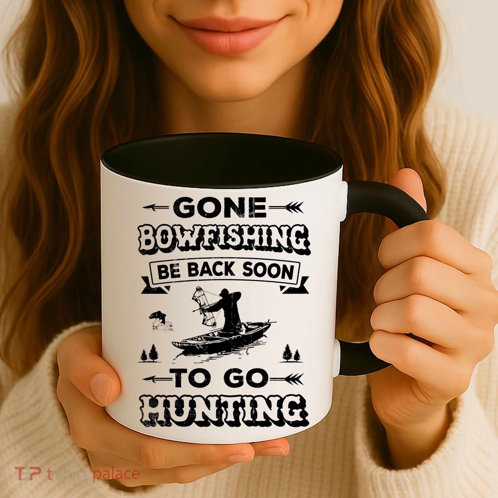 Gone Bowfishing Gift Bowfisher Hunting Tee Hunter Gift Coffee Mug