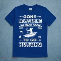 Gone Bowfishing Gift Bowfisher Hunting Tee Hunter Gift T-Shirt thumb 5