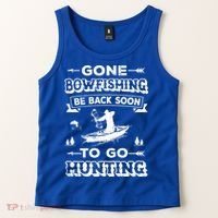Gone Bowfishing Gift Bowfisher Hunting Tee Hunter Gift Tank Top thumb 2