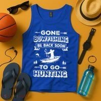 Gone Bowfishing Gift Bowfisher Hunting Tee Hunter Gift Tank Top thumb 4