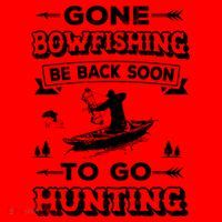 Gone Bowfishing Gift Bowfisher Hunting Tee Hunter Gift Santa Hat thumb 1