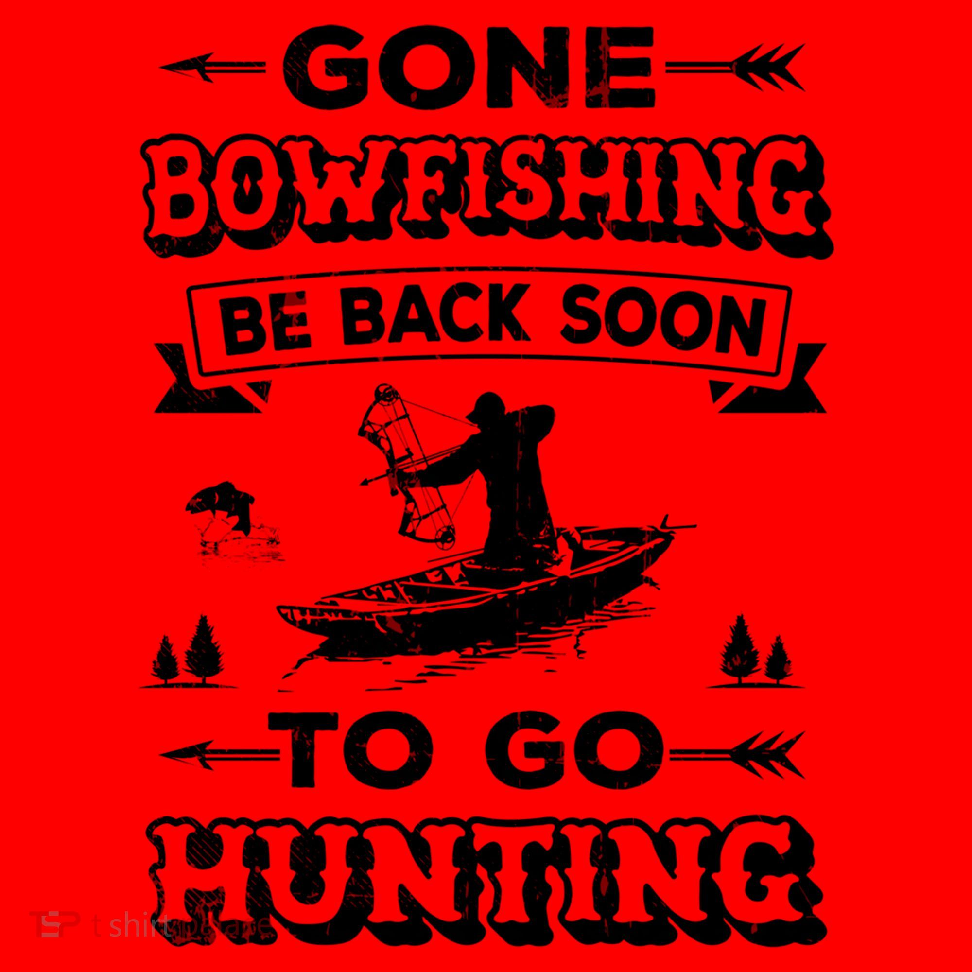 Gone Bowfishing Gift Bowfisher Hunting Tee Hunter Gift Santa Hat