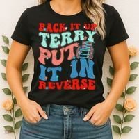 Groovy Back It Up Terry Put It In Reverse 4th Of July Funny Women's T-Shirt thumb 2
