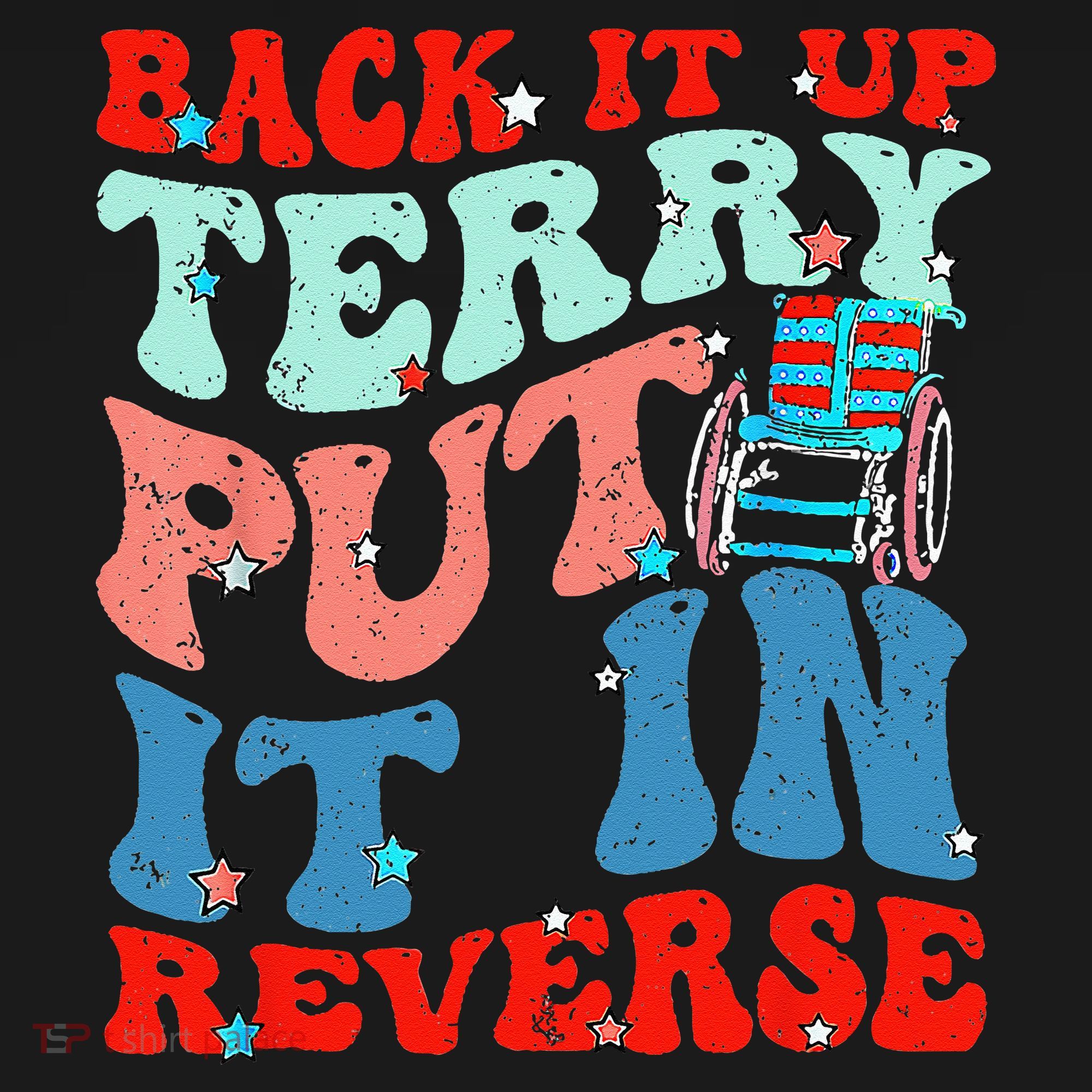 Groovy Back It Up Terry Put It In Reverse 4th Of July Funny Women's Tank Top