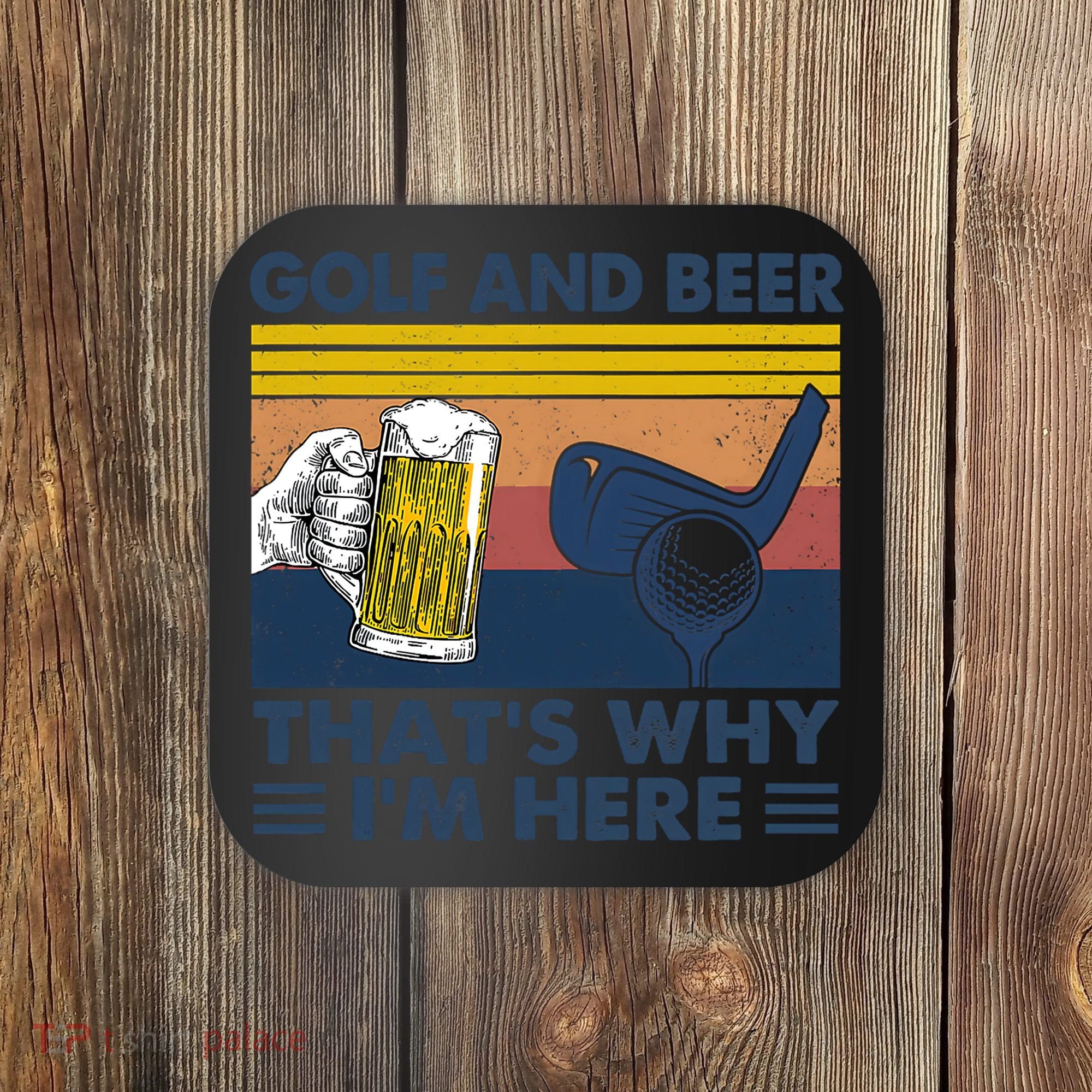 Golf Beer Joke Dad Funny Drinking Day Gift For Father's Day Coaster