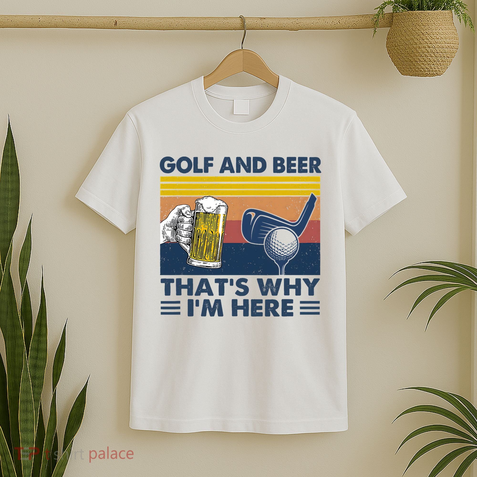 Golf Beer Joke Dad Funny Drinking Day Gift For Father's Day T-Shirt