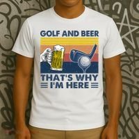 Golf Beer Joke Dad Funny Drinking Day Gift For Father's Day T-Shirt thumb 3