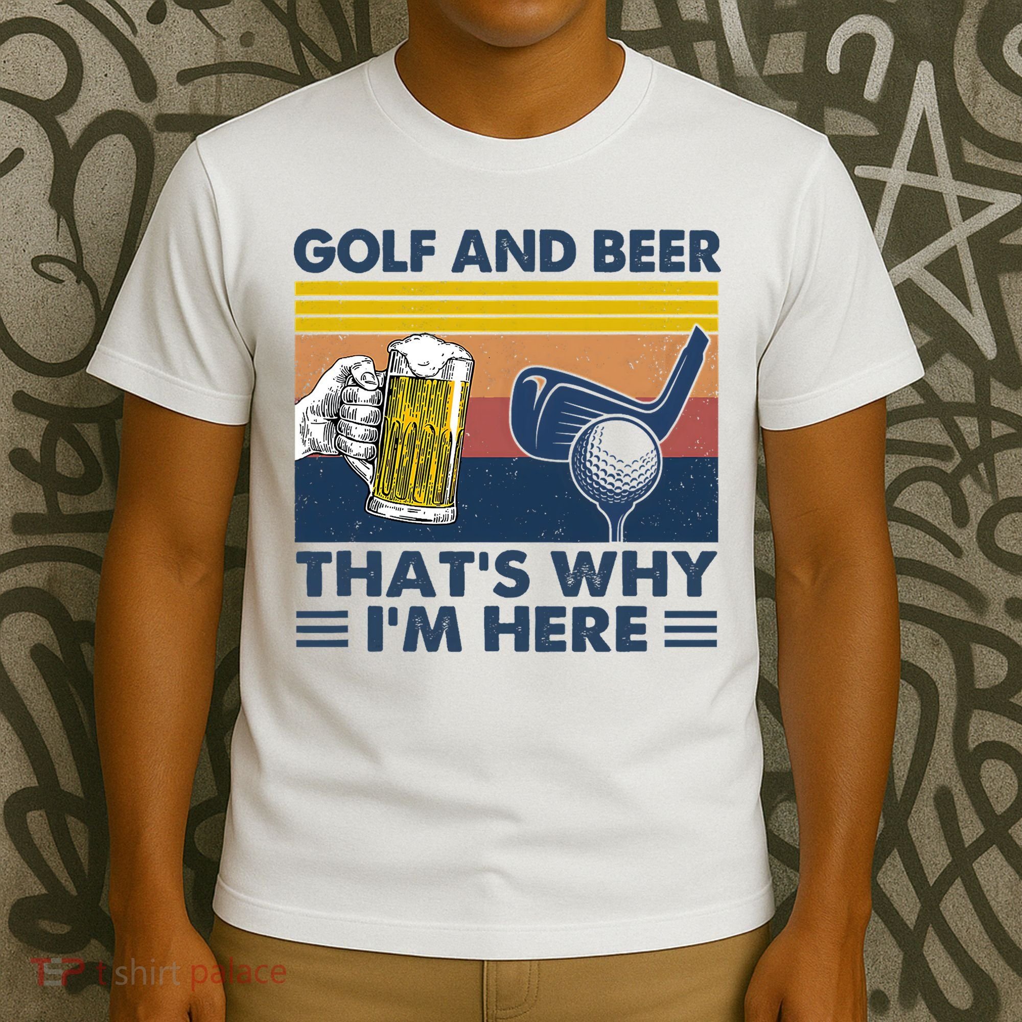 Golf Beer Joke Dad Funny Drinking Day Gift For Father's Day T-Shirt