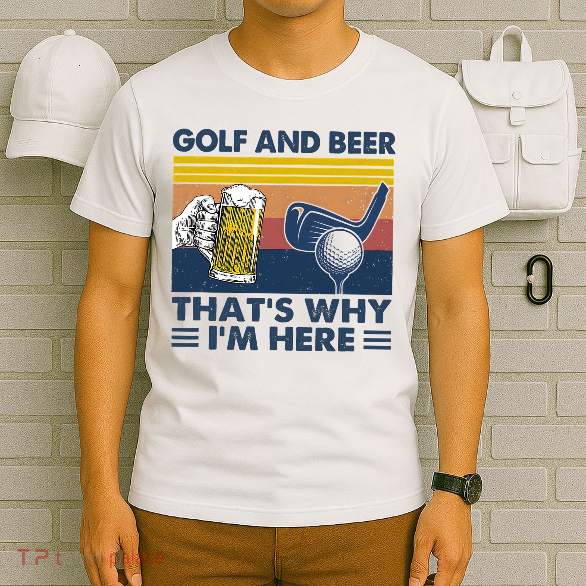 Golf Beer Joke Dad Funny Drinking Day Gift For Father's Day T-Shirt