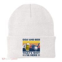 Golf Beer Joke Dad Funny Drinking Day Gift For Father's Day Beanie thumb 0