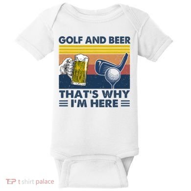 Golf Beer Joke Dad Funny Drinking Day Gift For Father's Day Baby Bodysuit