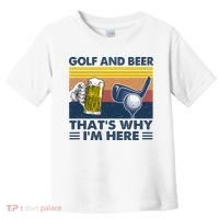 Golf Beer Joke Dad Funny Drinking Day Gift For Father's Day Toddler T-Shirt thumb 0