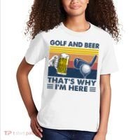 Golf Beer Joke Dad Funny Drinking Day Gift For Father's Day Kids T-Shirt thumb 2