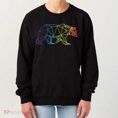 Geometric Bear Lgb Rainbow Flag Women's Sweatshirt