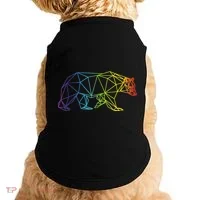 Geometric Bear Lgb Rainbow Flag Doggie Tank thumb 0