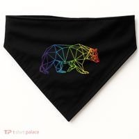 Geometric Bear Lgb Rainbow Flag USA-Made Doggie Bandana thumb 0