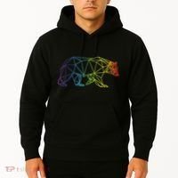 Geometric Bear Lgb Rainbow Flag Hoodie thumb 2