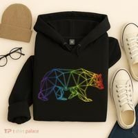 Geometric Bear Lgb Rainbow Flag Hoodie thumb 4
